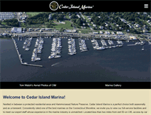 Tablet Screenshot of cedarislandmarina.com